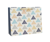 Пакет бумажный "Веселые треугольники" 26х32х11см