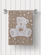 Полотенце махровое "Тедди" 70х130см, цв.бежевый пл.450