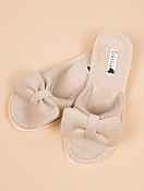 "Forio" Тапочки женские "Бантик.Бежевый" размер 38-39