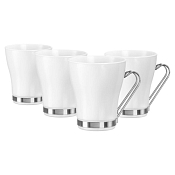"Bormioli" Aromatica Набор кружек 4шт, 230мл, цв.белый