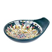 "Arabesque" Green" Оливница с ручкой 12х10х3см