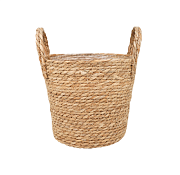 Кашпо плетеное "Сафари" с ручками d=16,5см, h=14см, цв.натуральный