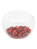 Подсвечник с блестками 7см цв.красный