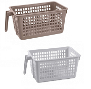 Корзина для хранения "Econova" с ручкой 3,5л, 28х16х12см, цв.светло-серый,белый