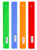 Линейка 20см, цв.ассорти