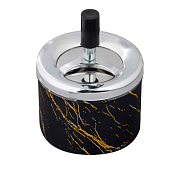 Пепельница "Domestico" 9х12см, цв.черный мрамор