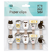 Набор прищепок декоративных "Right Cat" с веревкой 10шт.