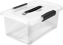 "Keeplex" Ящик для хранения "Vision" с ручкой, 7л, 35х23,5х14,8см, цв.черный