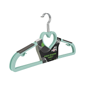 "Family" Н-р вешалок пластик, 3шт, 42х22см, цв.зеленый