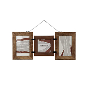 Фоторамка настенная "Classica River" на 3 фото 10х15см, 10х10см, цв.коричневый