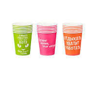 "Приколы" Набор бум.стаканов 6шт. 220мл