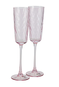 "Linea" Asti" Набор бокалов для шампанского 2шт 200мл, цв.розовый