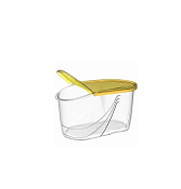 "Wave" Емкость для сыпучих продуктов 1л, цв.лимон