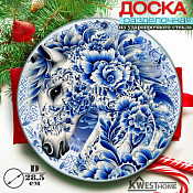 LARANGE Доска разделочная "Лошадь Гжель" 28,5см