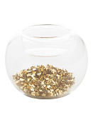 Подсвечник с блестками 7см цв.золото