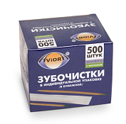 "AVIORA" Зубочистки в индивидуальной упаковке 500шт. с ментолом