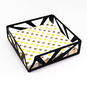 Салфетница "Геометрия" 17,5х17,5х5см, цв.черный