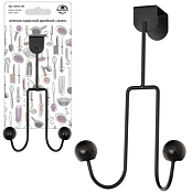 Крючок на дверь, двойной "Лофт" 10х11х18,5см