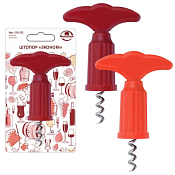 Штопор "Эконом" 12см, 2цв.