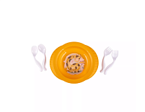 "Giraffix" Набор: тарелка 19см, набор вилок и ложек