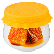 Горшочек для меда "Мёд" 0,18л с силиконовой крышкой