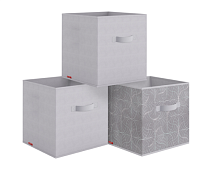 "VALIANT" LINE MOON Набор коробов стеллажных без крышки 3шт, 28х28х28см