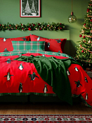 Комплект постельного белья "Пингвины" 1,5сп, 50х70см, полисатин