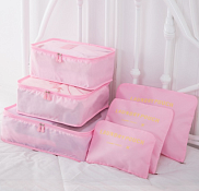 Набор органайзеров для хранения "Laundry pouch" 6шт., цв.розовый