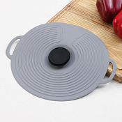 Силиконовая крышка "Доляна" d=22,5, цв.серый