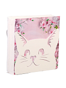 Салфетница "Игривый кот" 12х3,1х9,5см, цв.белый