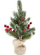 Ель декоративная "Яркие огни" с подсветкой 25см