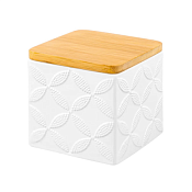 Банка для хранения "Узоры" 630мл с деревянной крышкой