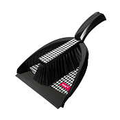 "YORK" Набор "Style Pepita" щетка-сметка с совком, цв.черный, 23,8х33х10,3см