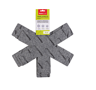 Набор вкладышей между сковородок 3шт. 30;34;38см, цв.серый