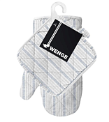 "Wenge" Набор прихватов "The Garden of words" 2пр., цв.серо-зеленый