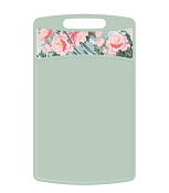 "Bergamo" Доска разделочная "Сад пионов" 26x15,5см цв.светло-зеленый