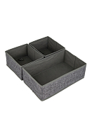 "Linen Grey" Набор органайзеров 3шт. 30х18х10см; 15х18х10см