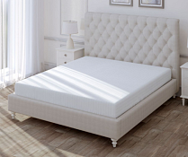 "Волшебная ночь" Простыня на резинке "Warm white" 160х200х20см, страйп