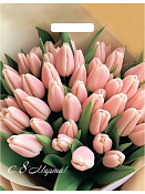 Пакет полиэтиленовый "Тюльпаны" 30х40см