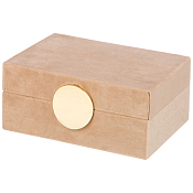 Шкатулка декоративная "Велюр" 18,5х12х8см, цв.бежевый