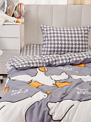 "Crazy Getup" Комплект постельного белья "Гусь обнимусь" 1,5сп, 50х70см, поплин