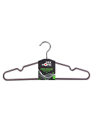 Н-р вешалок металл. с антискользящим покрытием 5шт. 40,5см, цв.кофейный