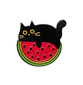 Значок "Watermelon and cat"