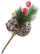 Ветка декоративная "Новогоднее настроение" 14см