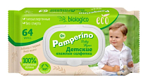"Pamperino" Детские влажные салфетки без отдушки 64шт.