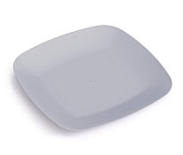 Тарелка "Квадро" 22х22х2см,цв.серый