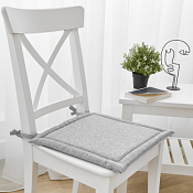 "Рогожка" Подушка на стул 40х40см, цв.пепельно-серый