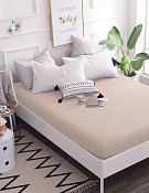 "Mona Liza" Простыня на резинке 180х200х25см, цв.кремовый