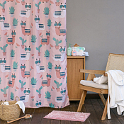 Штора для ванной "Lama" 180х180см, цв.розовый