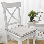 "Рогожка" Подушка на стул 40х40см цв.экрю